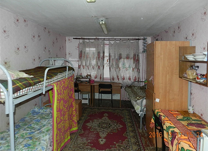 러시아 기숙사 내부